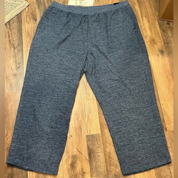 Alfred Dunner simply cozy pocketed classic fit stretch pants color blue size 2X - Picture 1 of 12